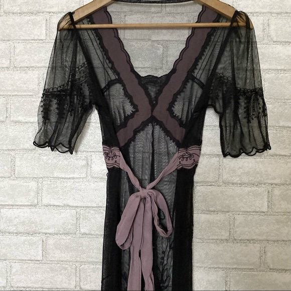 Dusty Daze Flapper Embroidered Sheer Dress - Picture 13 of 14